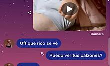 La piccola donna messicana chatta e si masturba per un video fatto in casa