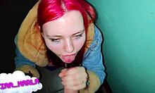 Vidéo POV de baise de visage et de sperme dans la bouche de sa petite amie