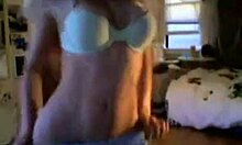 Amazing teen curves shaking while she pole dances in her room