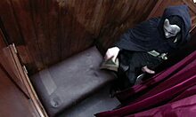 Tamara rides cock in the church confessional booth