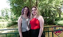 Малисия и Матилд, две европейски блондинки, се отдават на лесбийска тройка