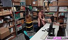 Teen caught in the act of cheating in the office