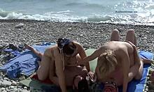 Venkovní orgie s ruskými naturisty na pláži