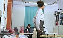 Ebony office babe Danejones gets down and dirty with her boss