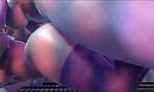 Tecknad shemale-mamma ägnar sig åt analsex med sin styvdotter