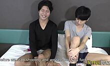 Domowe wideo par gejowskich z japońską nastolatką, która zostaje ostro ruchana
